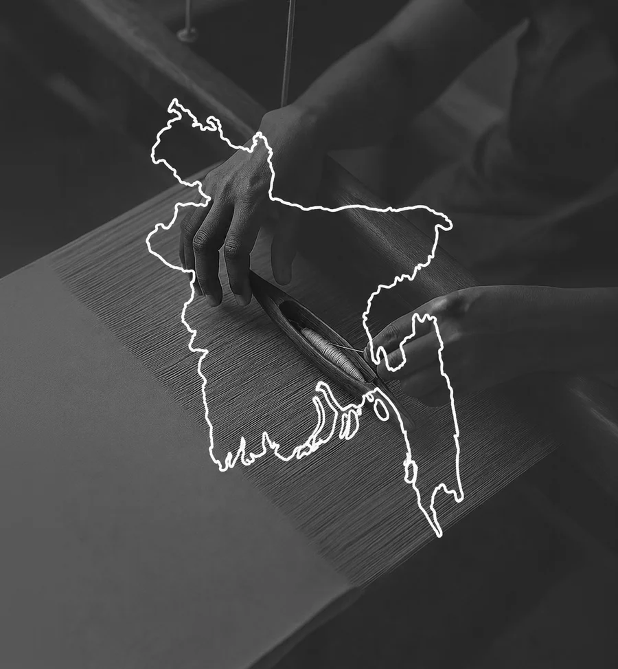 Bangladeshi artisan weaving craft